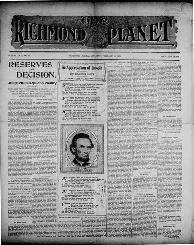 Richmond Planet, Feb 13, 1909