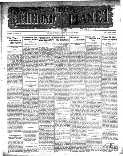 Richmond Planet, Mar 18, 1911