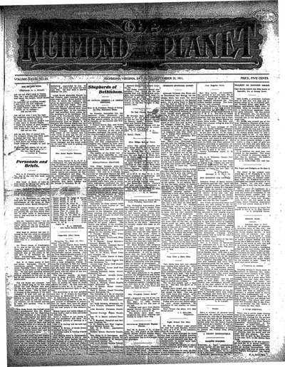 Richmond Planet, Sep 23, 1911