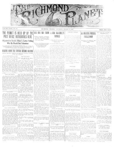 Richmond Planet, Aug 11, 1917