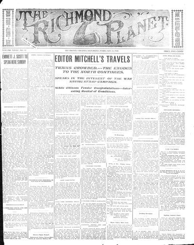 Richmond Planet, Feb 23, 1918