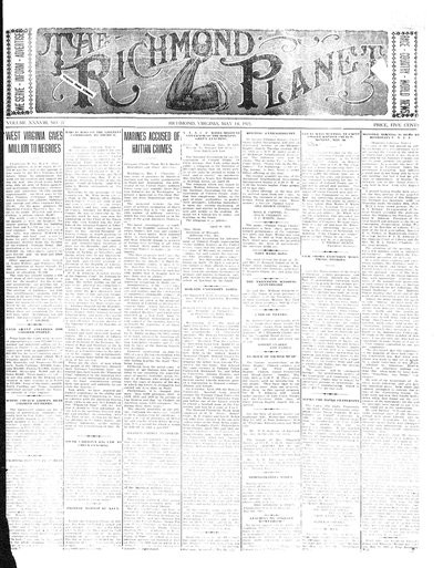 Richmond Planet, May 14, 1921