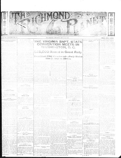 Richmond Planet, May 28, 1921