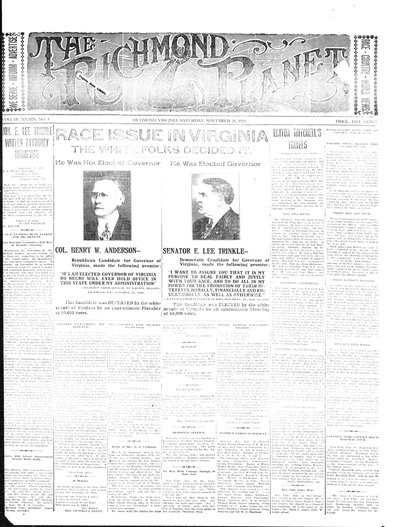 Richmond Planet, Nov 26, 1921