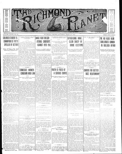 Richmond Planet, Mar 25, 1922