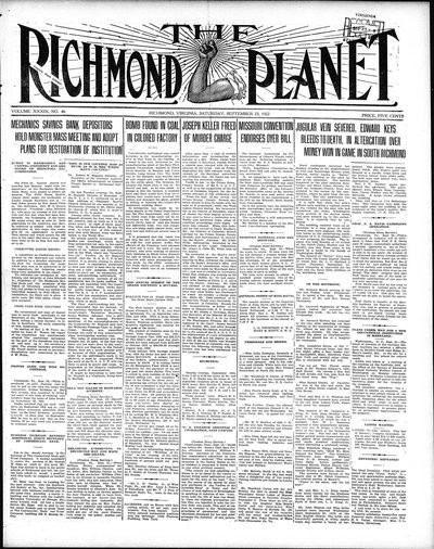 Richmond Planet, Sep 23, 1922