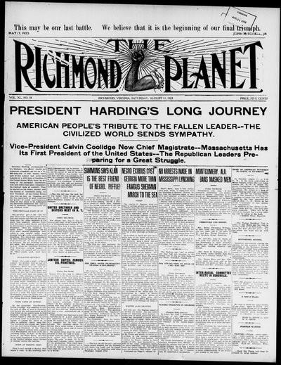 Richmond Planet, Aug 11, 1923