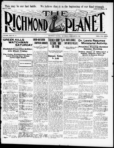 Richmond Planet, Feb 27, 1926
