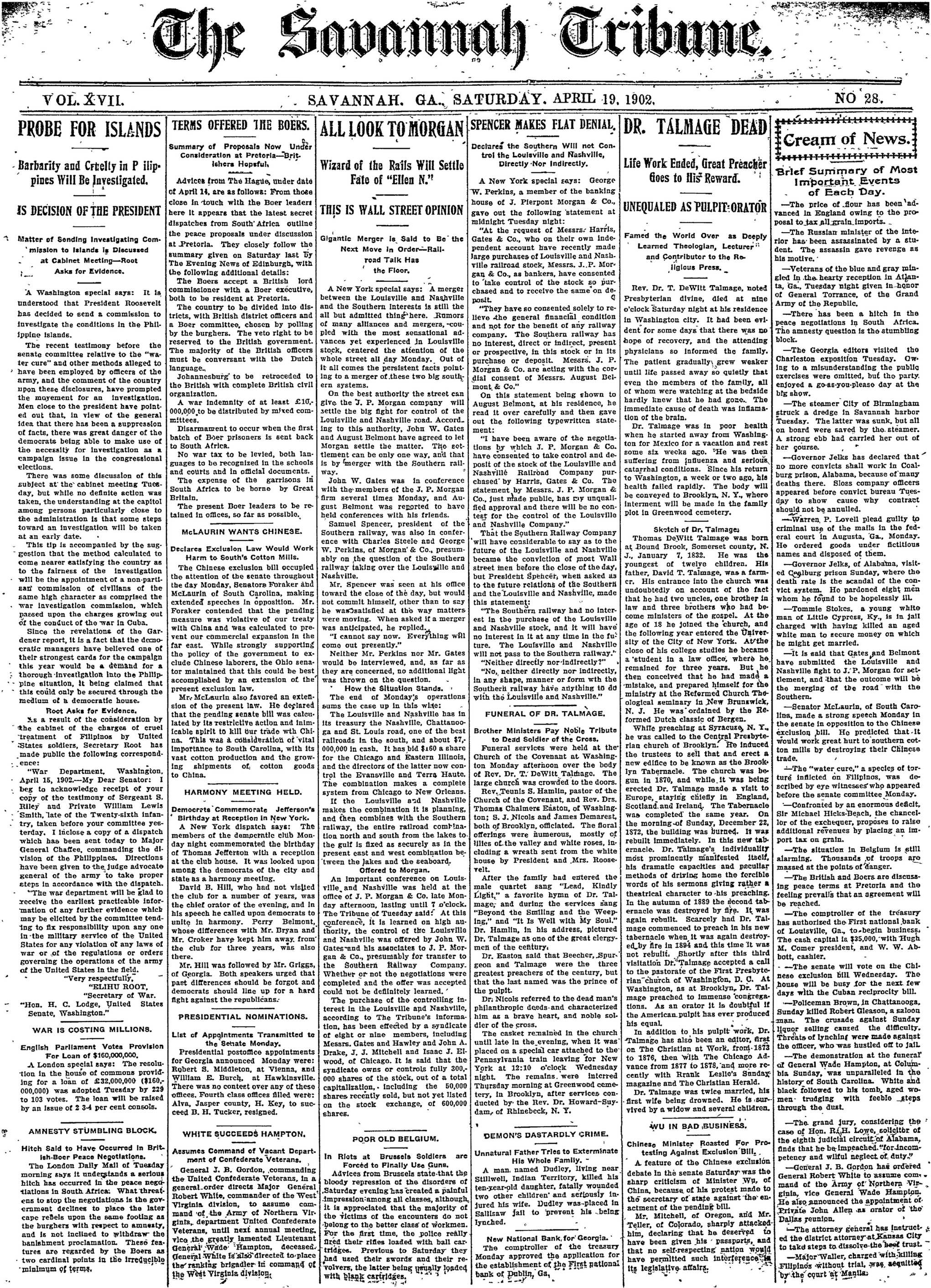 Savannah Tribune, Apr 19, 1902