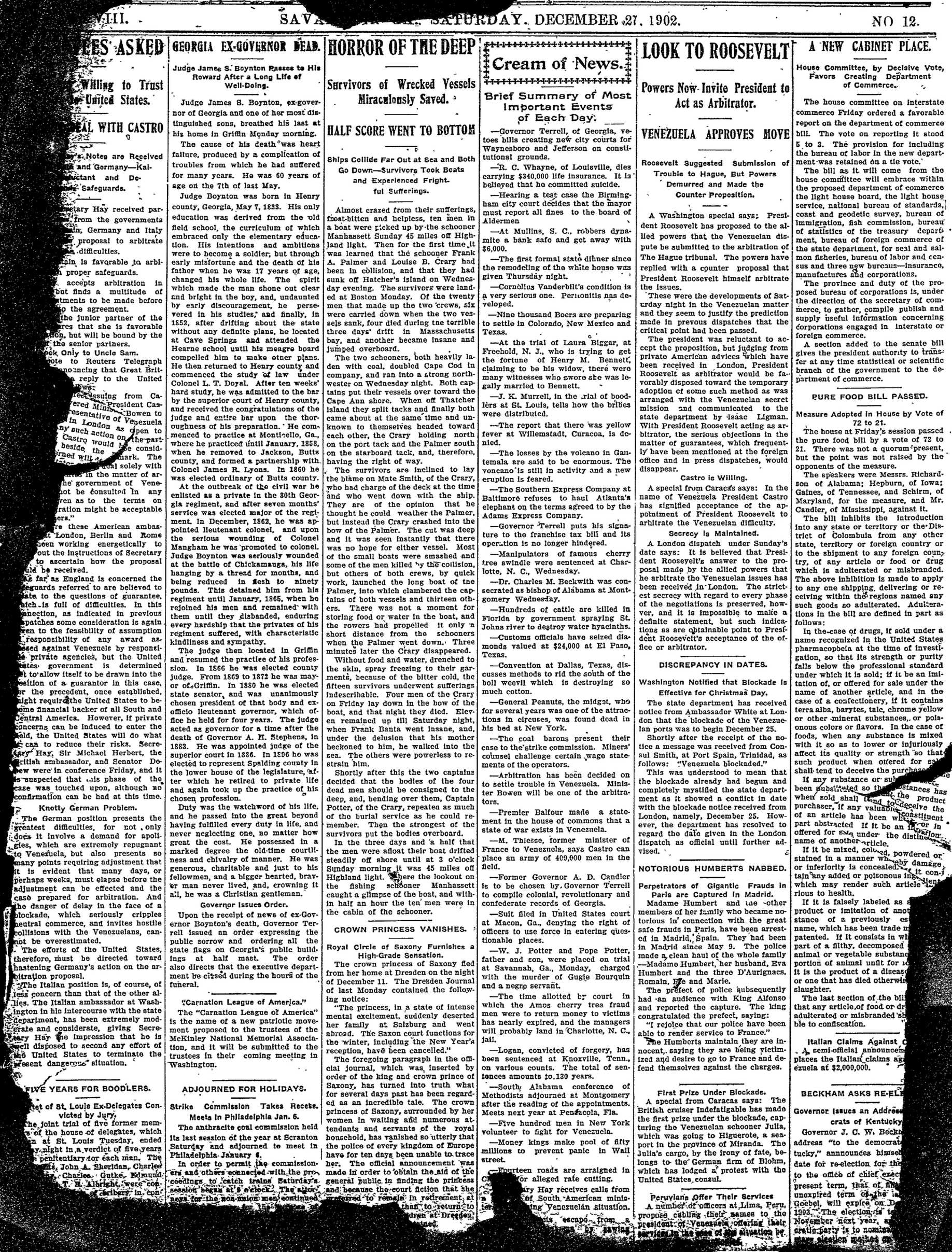 Savannah Tribune, Dec 27, 1902