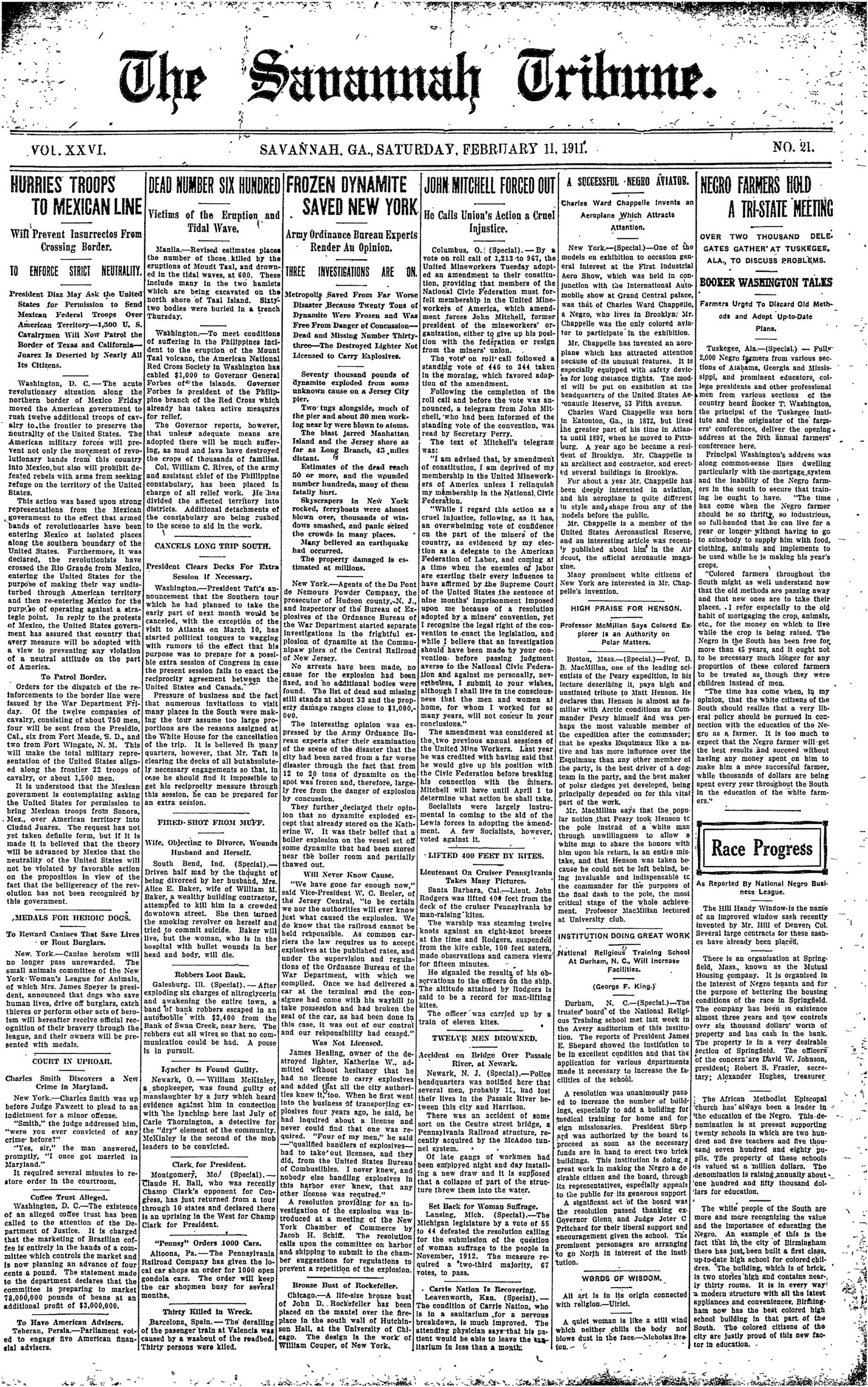 Savannah Tribune, Feb 11, 1911