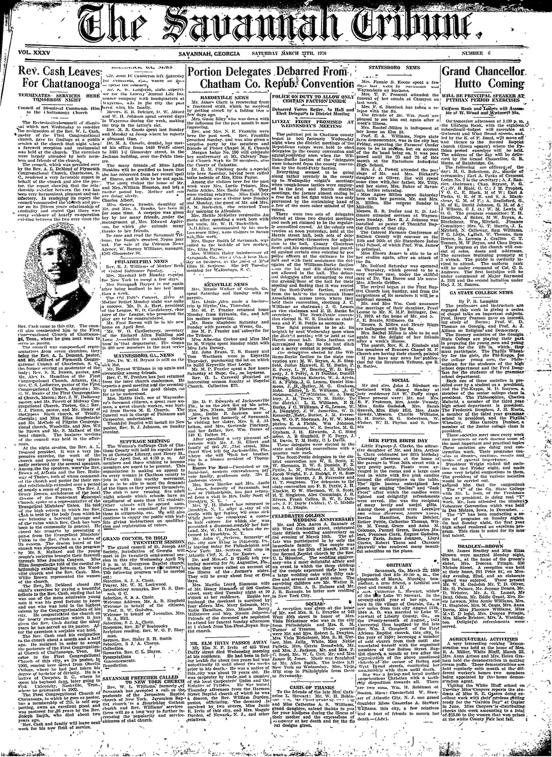 Savannah Tribune, Mar 27, 1920