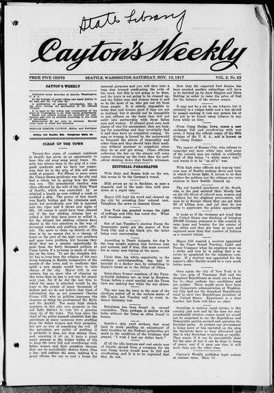 Cayton's Weekly, Nov 10, 1917