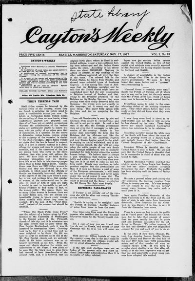 Cayton's Weekly, Nov 17, 1917