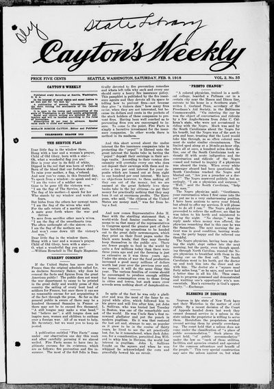 Cayton's Weekly, Feb 9, 1918