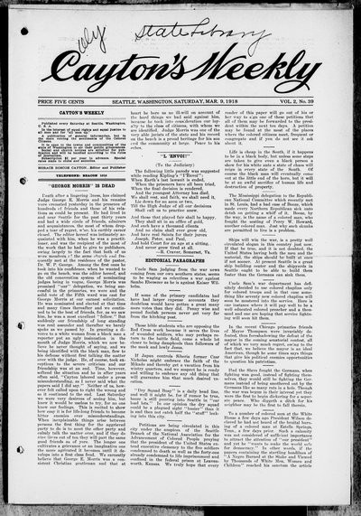 Cayton's Weekly, Mar 9, 1918