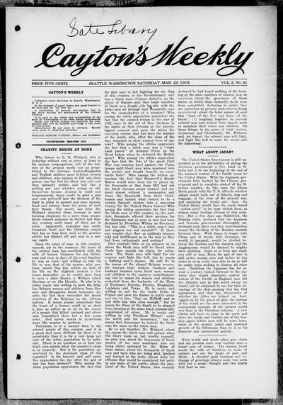 Cayton's Weekly, Mar 23, 1918