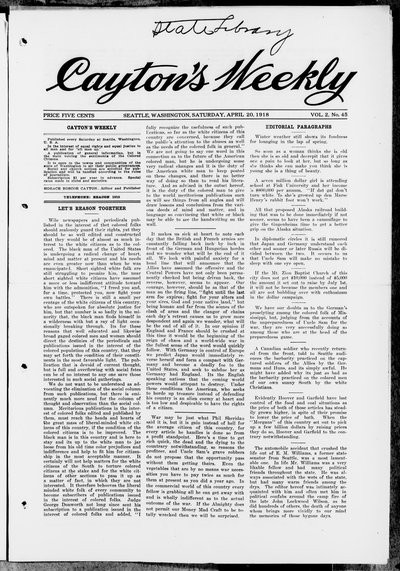 Cayton's Weekly, Apr 20, 1918