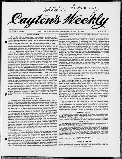 Cayton's Weekly, Aug 31, 1918