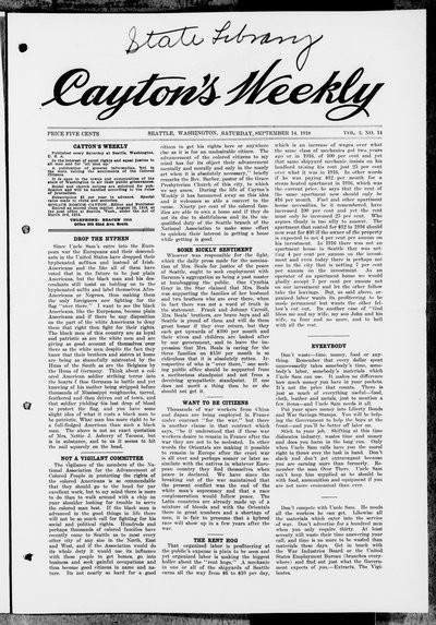 Cayton's Weekly, Sep 14, 1918