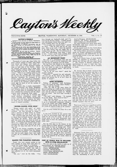 Cayton's Weekly, Dec 14, 1918