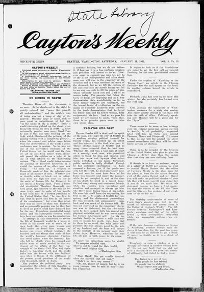 Cayton's Weekly, Jan 11, 1919