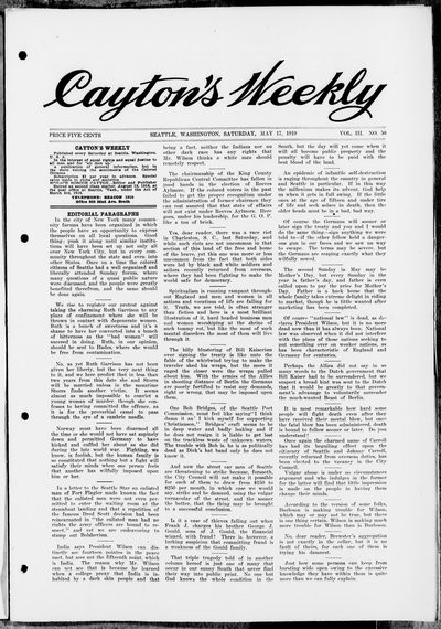 Cayton's Weekly, May 17, 1919