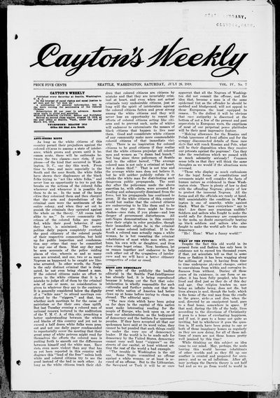 Cayton's Weekly, Jul 26, 1919