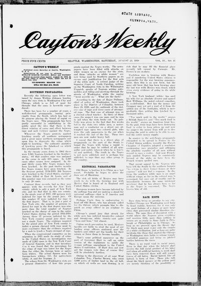 Cayton's Weekly, Aug 23, 1919