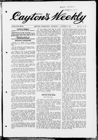 Cayton's Weekly, Oct 25, 1919