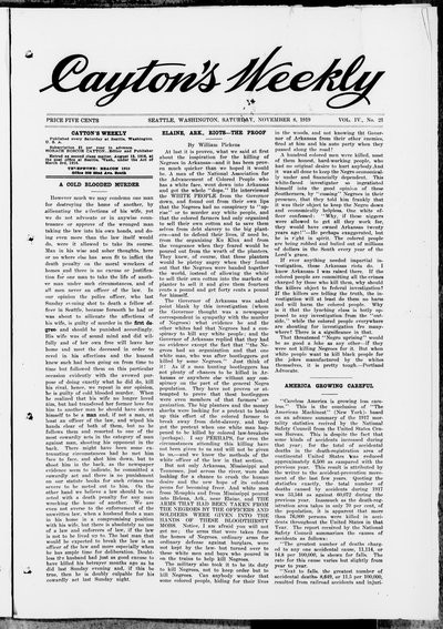 Cayton's Weekly, Nov 8, 1919