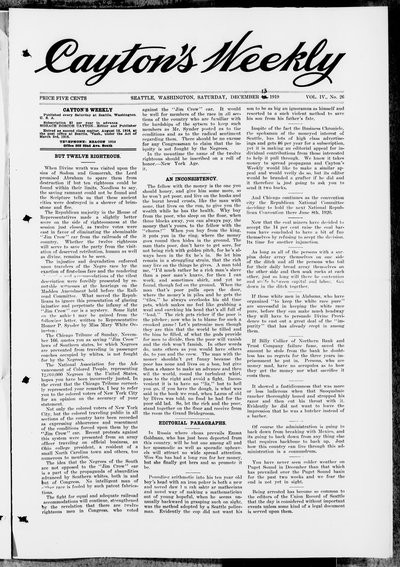 Cayton's Weekly, Dec 13, 1919