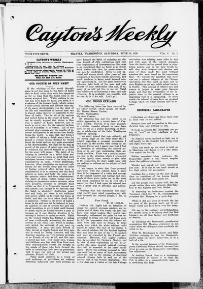 Cayton's Weekly, Jun 26, 1920