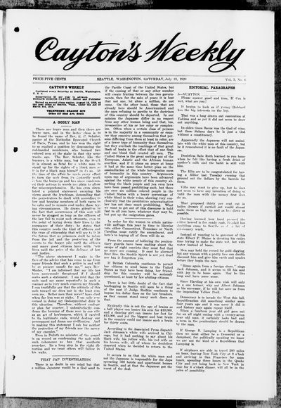 Cayton's Weekly, Jul 31, 1920