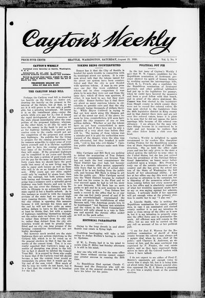Cayton's Weekly, Aug 21, 1920