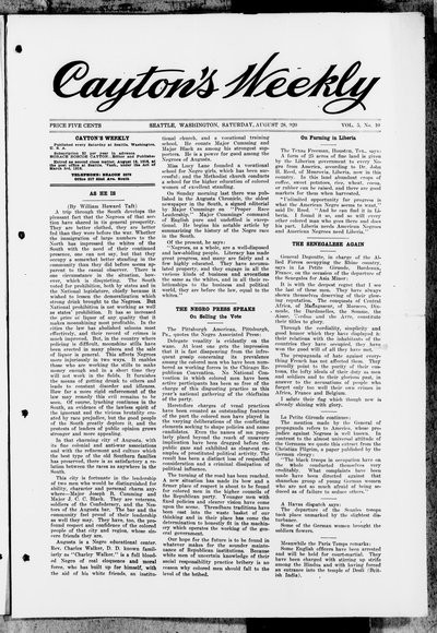 Cayton's Weekly, Aug 28, 1920