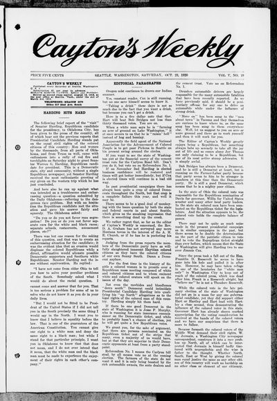 Cayton's Weekly, Oct 23, 1920