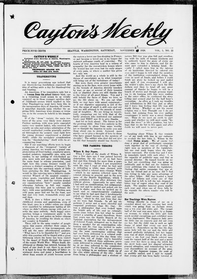 Cayton's Weekly, Nov 27, 1920