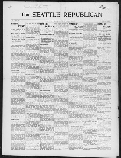 Seattle Republican, Aug 9, 1901