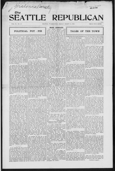 Seattle Republican, Mar 13, 1903