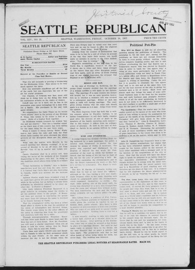 Seattle Republican, Oct 18, 1907