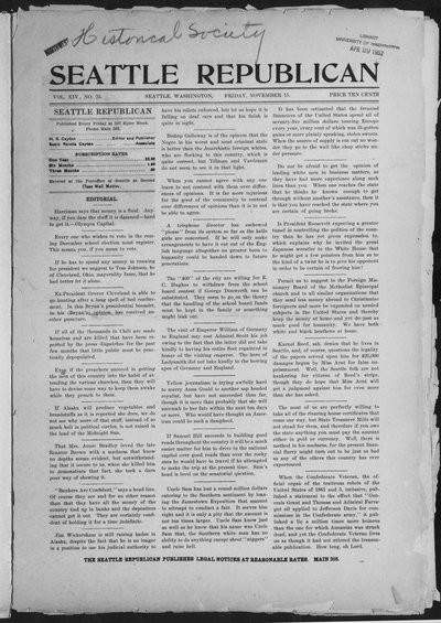 Seattle Republican, Nov 15, 1907