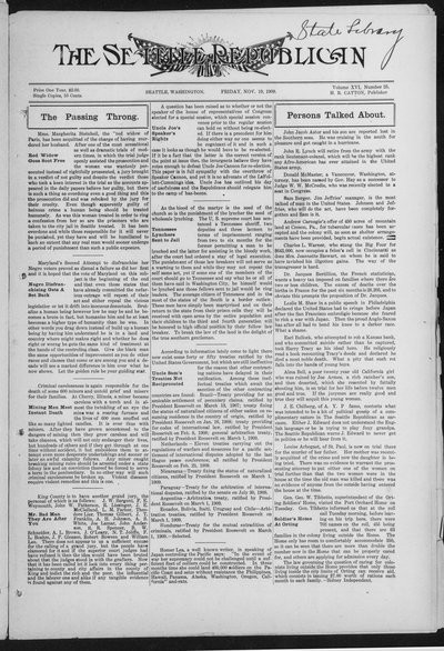 Seattle Republican, Nov 19, 1909