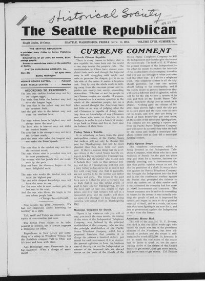 Seattle Republican, Nov 10, 1911
