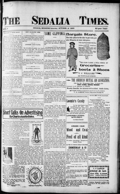 Sedalia Times, Oct 26, 1901