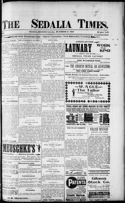 Sedalia Times, Nov 16, 1901