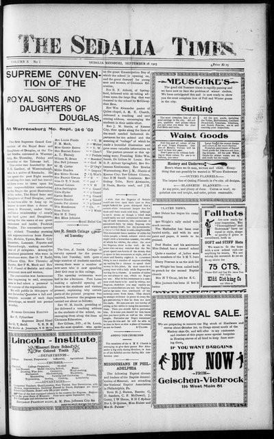 Sedalia Times, Sep 26, 1903