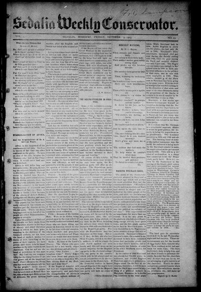 Sedalia Weekly Conservator, Oct 9, 1903