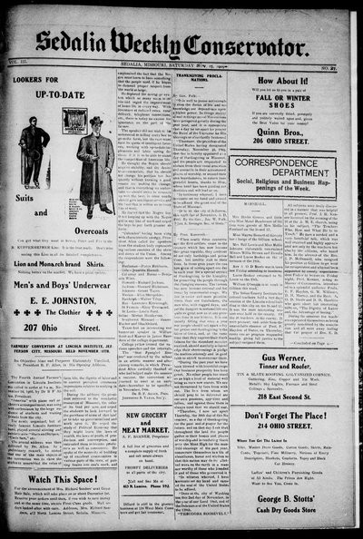 Sedalia Weekly Conservator, Nov 25, 1905