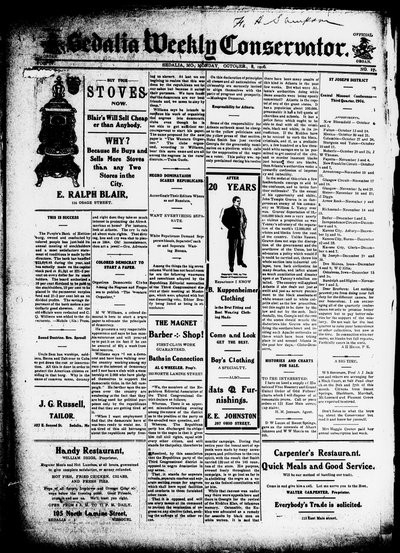 Sedalia Weekly Conservator, Oct 8, 1906